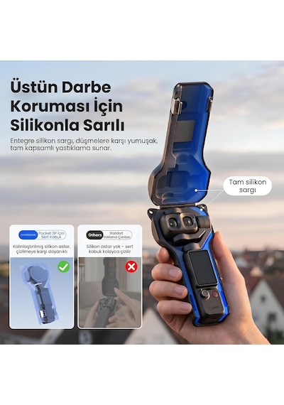 Djı Osmo Pocket 4p İle Uyumlu Altı Açık Koruyucu Çanta 4pshort
