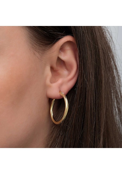 Kenpazar Gümüş Gold 3 Mm Burgu Şarnel Küpe Gümüş