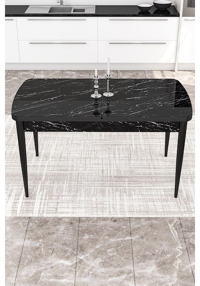 Canisa Concept Zen Serisi 80x132 Mdf Açılabilir Siyah Mermer Desen Masa Takımı 4 Krem Sandalye Ve 1 Bench Masa Siyah Mermer Sandalye Ve Bench Krem Canisa Concept Zen Serisi 80x132 Mdf Açılabilir Siyah Mermer Desen Masa Takımı 4 Krem Sandalye Ve 1 Bench Masa Siyah Mermer Sandalye Ve Bench Krem