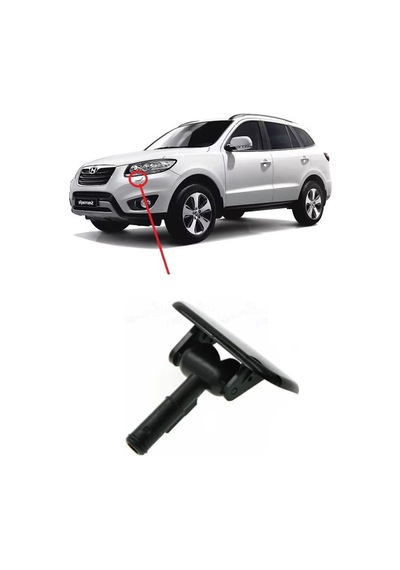 Hyundai Santa Fe Far Yıkama Kapağı Sol 2009-2010-2011-2012 Siyah