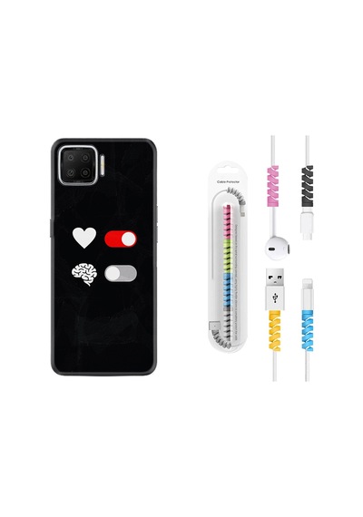 Oppo A73 Kılıf Kablo Koruyuculu Love Brain 1722