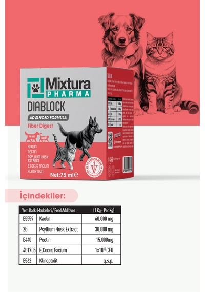 Mixtura Pharma Diablock Kedi Ve Köpek İshal Kesici Toz
