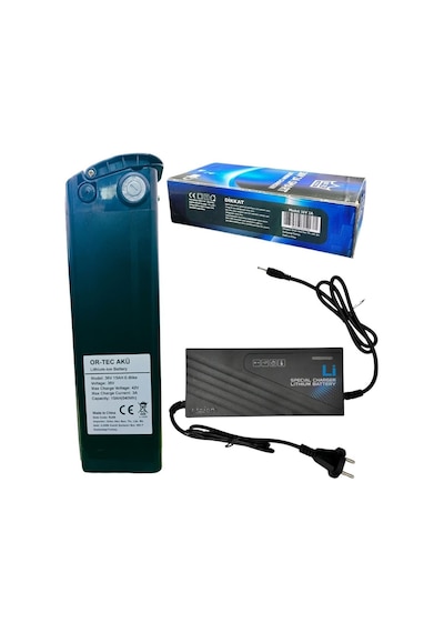Rks Elektrikli Bisiklet Bataryası 36v 15ah Ve 36v 2a Lityum Li-ıon Akıllı Elektrikli Bisiklet Şarj Aleti Seti