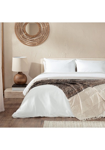 Mardılle Bambu King Size Nevresim Seti 230x220 Cm Ekru
