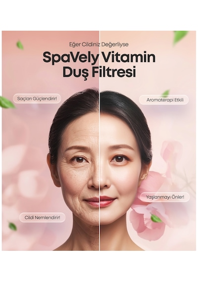 Spavely Duş Filtresi Gül Esanslı - Premium Aromaterapik Klor Ve Kireç Karşıtı, Kokulu, C Vitaminli 200 Ml Limon