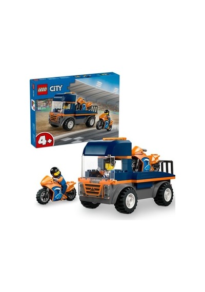 Lego 4 Yaş Ve Üzeri Çocuklar İçin Motosiklet Taşıyıcı Set - 2 Minifigür İçeren