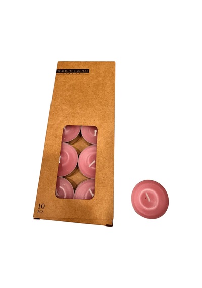 10 Gr Kokulu Tealight Mum Pembe 10 Adet