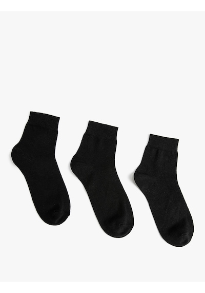 Koton Basic 3'lü Soket Çorap Seti Siyah 4wam80160aa Siyah