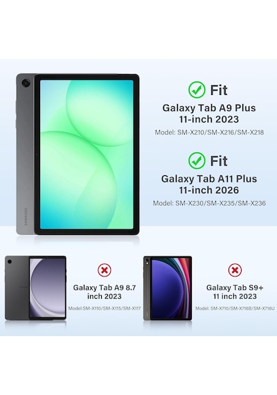 Samsung Galaxy Tab A11 Plus Kılıf Uyumlu Standlı Kalem Bölmeli Akıllı Trifolding Kapak Sm-x230 Space Grey