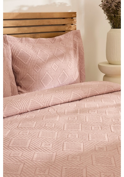Kaşmir Home Serenty Çift Kişilik Yatak Örtüsü Takımı Rose Rose