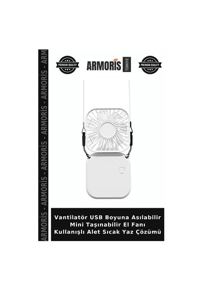 Vantilatör Usb Boyuna Asılabilir Mini Taşınabilir El Fanı Kullanışlı Alet Sıcak Yaz Çözümü