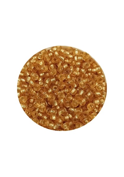 Tedar Dökme Cam Kum Boncuk 11/0 2 Mm - 60 Gram - Şeffaf Altın - Bnc062 Najmaddin (No:1) 8.5Cm X 10.5 Cm