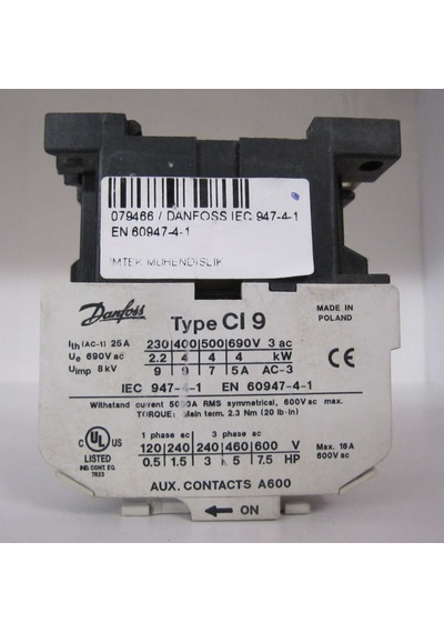 Danfoss Cl 9 037h002131 Contactor