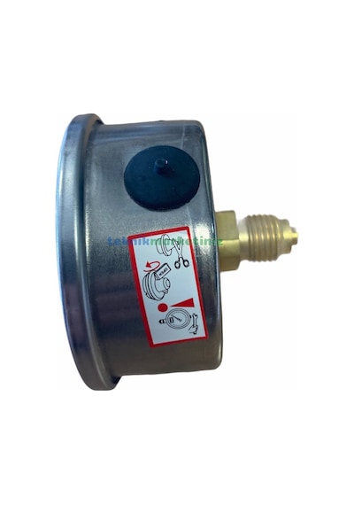 63MM -760 MMhg 1/4" Arkadan Çıkış Gliserinli VakuMMetre Pakkens