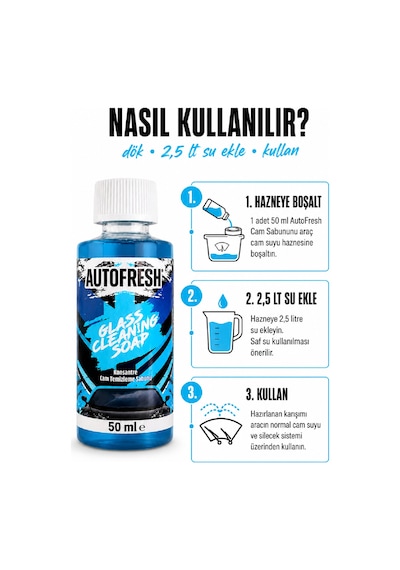 Cam Sabunu 50 Ml Konsantre Oto Cam Temizleyici