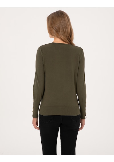 Pierre Cardin Kadın Haki Kazak /triko 50310915-vr027 Haki