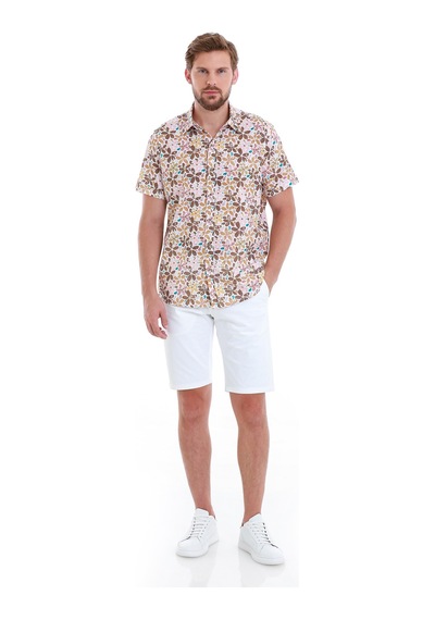 Hatemoğlu Kahverengi Comfort Fit Baskılı 100% Pamuk Slim Yaka Kısa Kollu Gömlek 24d190000006 172 Kahverengi Hatemoğlu Kahverengi Comfort Fit Baskılı 100% Pamuk Slim Yaka Kısa Kollu Gömlek 24d190000006 172 Kahverengi