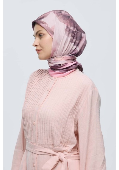 Moda Kaşmir Rosa Desen Bambu Eşarp Pembe