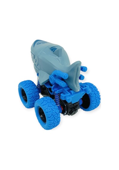 Köpek Balığı Sürtmeli Mekanik Monster Araba Gri 12 Cm