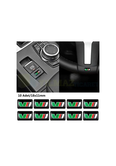 Skoda Vrs Arma Direksiyon Jant Vites Torpido Ayna Damla Silikon Etiket Çıkartma Oto Sticker 18x11mm