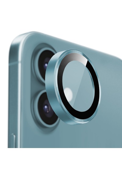 Buff Apple Uyumlu iPhone 16 Plus Metal Kamera Lens Koruyucu Green