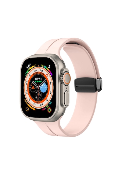 Adige  Apple Uyumlu  Watch  Se 2 40mm Kordon Kayış Silikon D-buckle Mıknatıslı