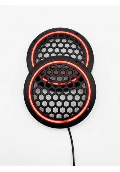 16cm Kırmızı Neon Ledli Hoparlör Kapağı