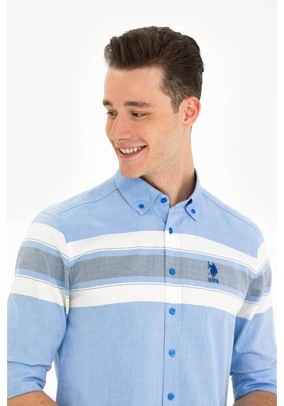 U.s. Polo Assn. Rıbaro Saks Erkek Gömlek 1584026 Saks