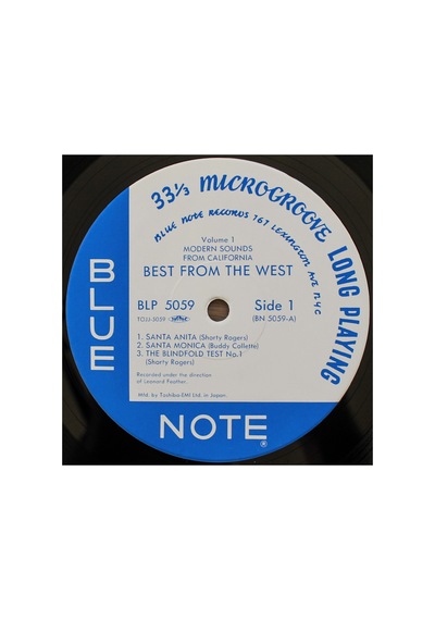 Best From The West Vol. 1 - Modern Sounds From California 10'' Blue Note Plakk