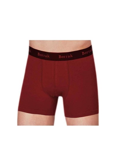 Berrak Premium Likralı Modal Penye Erkek Boxer - 4476-Bordo