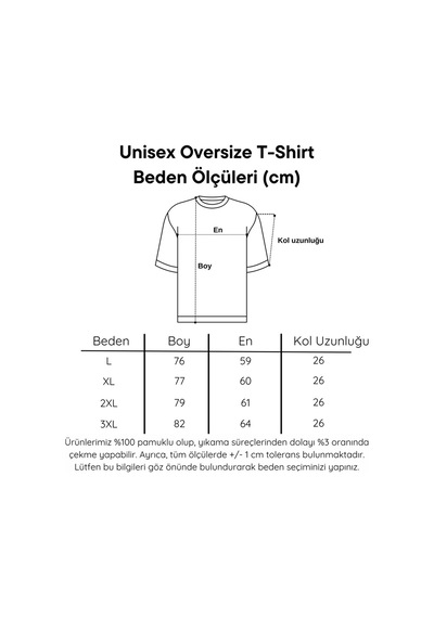 Pxm - %100 Pamuklu Oversize Tişört Siyah Siyah