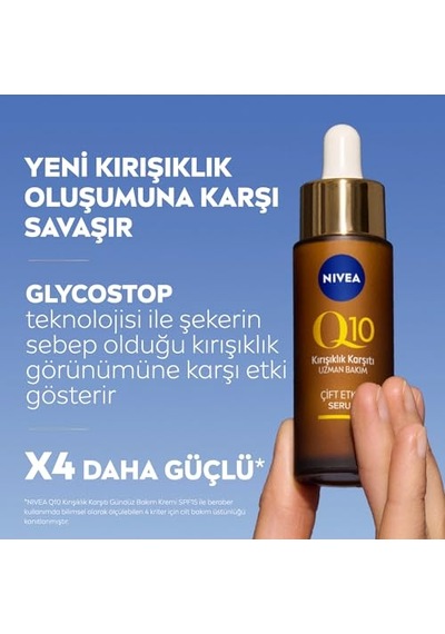 Tr Q10 Kırışıklık Karşıtı Çift Etkili Cilt Serumu 30 Ml, Saf Q10, Şeker Sebepli Kırışıklık Önleyici + Nı
