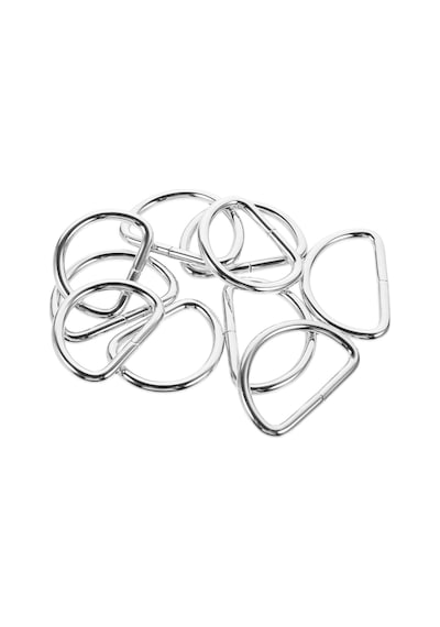 Anahtarlık Montaj Halkası D Çanta Bağlantı Halkası 14x10 Mm 100 Adet Gümüş Gümüş