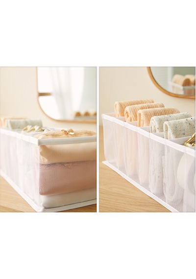 Ocean Home Textile 3'lü 10 Bölmeli Beyaz Renk File Çekmece İçi Düzenleyici Set