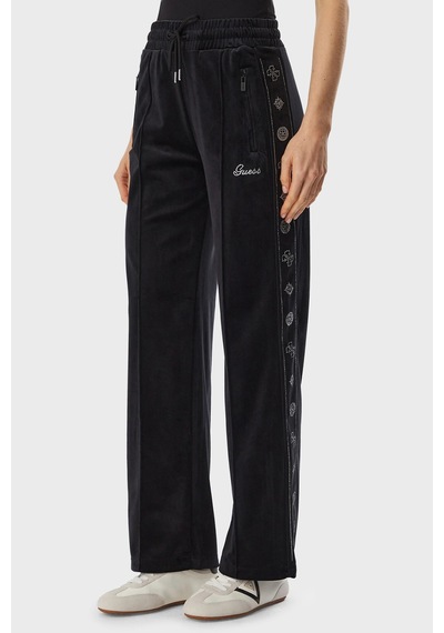 Guess Amalia Logolu Regular Fit Bol Paça Pantolon V6bb10k6303 Kadın Pantolon V6bb10 K6303 Jblk Siyah