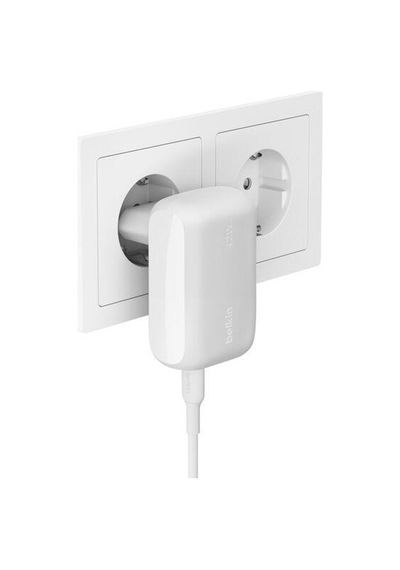 Belkin Wcb009vfwh Boostcharge 42w Çift Port Usb-c + Usb-a Hızlı Şarj Adaptörü - Beyaz