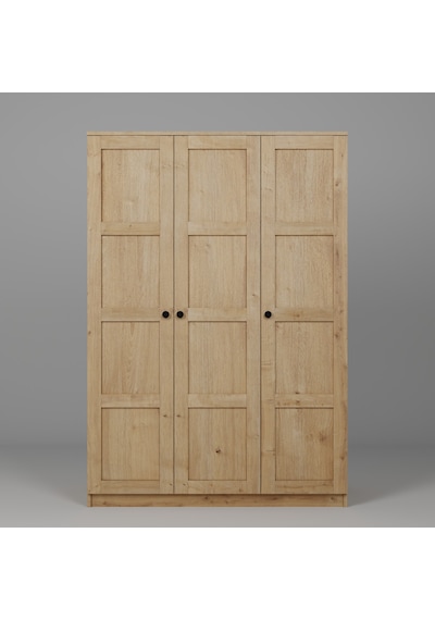 Loren 3 Kapaklı, 6 Raf Bölmeli, Askılıklı Geniş Elbise Dolabı, Gardırop, Safir Meşe 190 135 Safir Meşe Loren 3 Kapaklı, 6 Raf Bölmeli, Askılıklı Geniş Elbise Dolabı, Gardırop, Safir Meşe 190 135 Safir Meşe