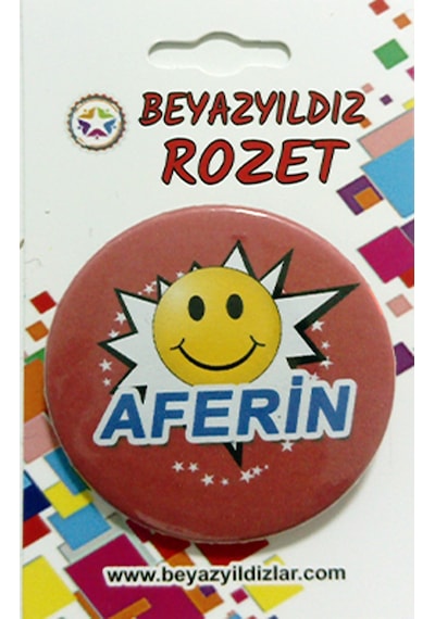 Öğrenci Motivasyon Aferin Rozetleri 20 Adet N11.571 Çok Renkli