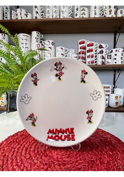 5 Parça Minnie Mouse Model Çocuk Bebek Yemek Takımı Beslenme Seti Çok Renkli