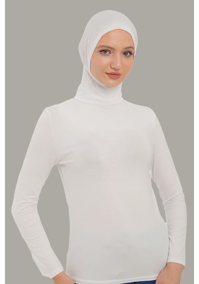 Sonbaharmoda Kadın Uzun Kollu Body Boyunluklu Boneli Tam Badi Boğazlı Likralı Penye Beyaz Sonbaharmoda Kadın Uzun Kollu Body Boyunluklu Boneli Tam Badi Boğazlı Likralı Penye Beyaz