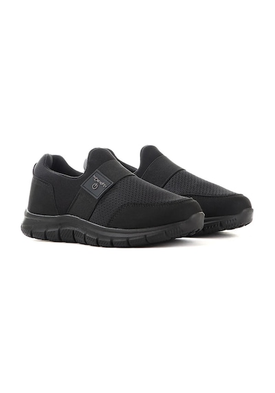 Fort 2023 Anatomik Rahat Esnek Bağcıksız Erkek Sneaker Ayakkabı Siyah