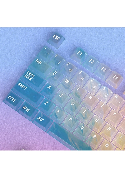 Nebula Bulutu Keycaps Renkli Sisli Mekanik Rgb Klavye Tuş Takımı Blue