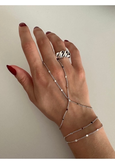 Gümüş Renk Sf Ezme Zincir Gold Pullu Ince Zincir Şahmeran - 3220 Altın