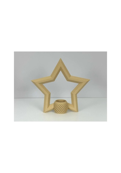 Alvera Decor Yıldız Tealight Mumluk 18 Cm Ayrı Mum Hazneli Dekoratif Yıldız Şamdan Yeni Yıl Masa Karışık