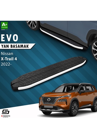 S-dizayn Nissan X-trail T33 Evo Aluminyum Yan Basamak 183 Cm 2022 Üzeri