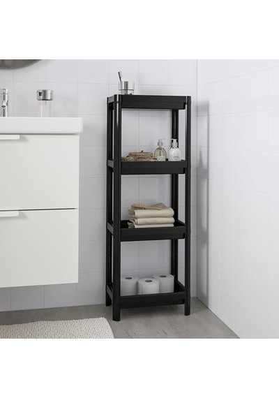 Ikea Vesken Raf Ünitesi, Siyah, 36x23x101 Cm