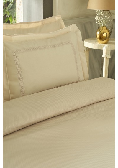 Karaca Home Shanse Nish Set Çift Kişilik Pike Takımı Bej Bej