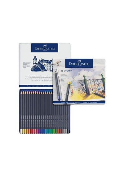 Faber-castell Faber Castell Goldfaber Kuru Boya Kalemi 24 Renk Teneke Kutu Karışık