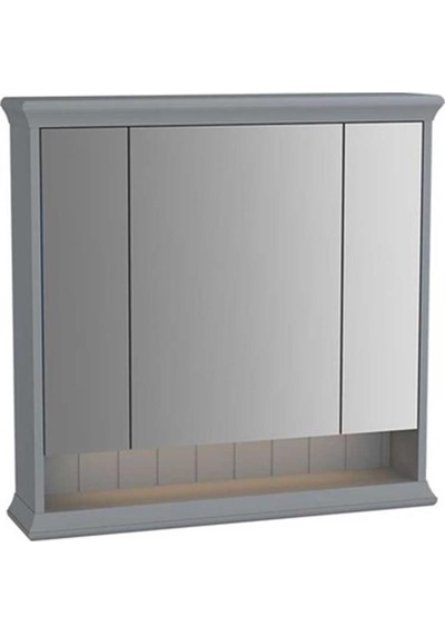 VitrA Valarte Aydınlatmalı Dolaplı Ayna 80 Cm Mat Gri 62232 Krom VitrA Valarte Aydınlatmalı Dolaplı Ayna 80 Cm Mat Gri 62232 Krom