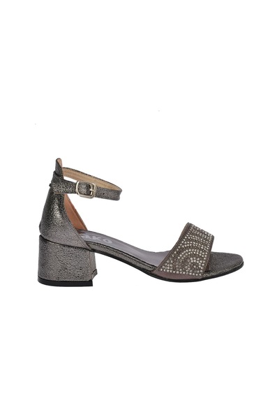 Kiko Kids Heidi Vakko Günlük Kız Çocuk 3 Cm Topuk Sandalet Ayakkabı Platin Platin